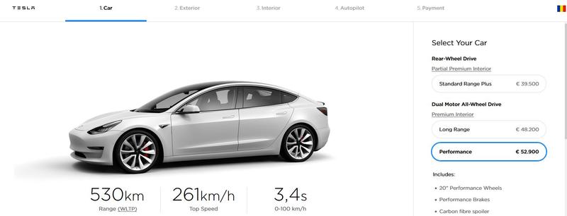 Tesla Model 3 versiunea Performance, Foto: Tesla Motors