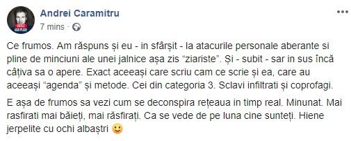 Andrei Caramitru - comentarii despre ziaristi, Foto: Captura Facebook