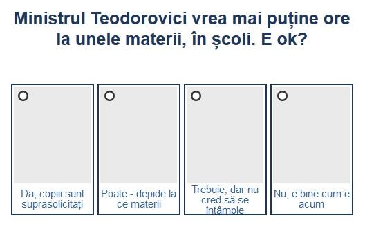 Sondaj Teodorovici - ore de predare, Foto: Hotnews