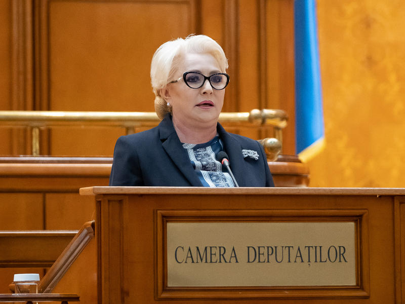 Viorica Dăncila, în Parlament, Foto: Guvernul Romaniei