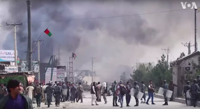 Atentat Kabul, septembrie 2019, Foto: screenshot AP via Youtube