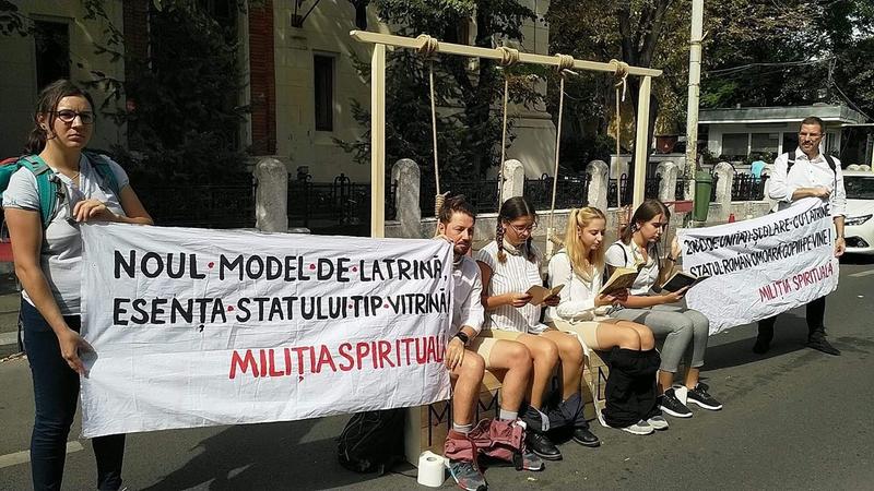 Protest Ministerul Educației, Foto: Hotnews