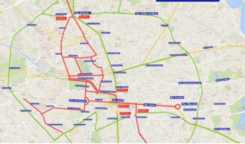 restrictii de circulatie 12 si 13 octombrie, Foto: Brigada Rutiera Bucuresti