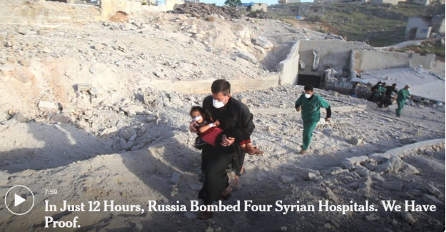 bombardamente Siria, Foto: Captura New York Times