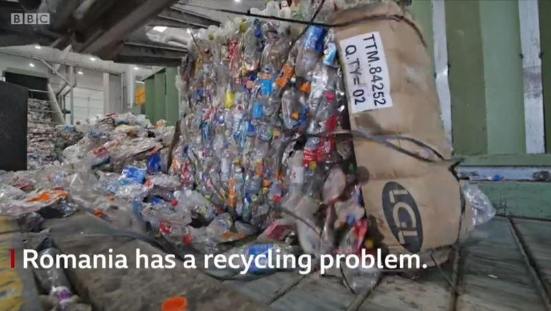 Reciclare in Romania, Foto: Captura BBC