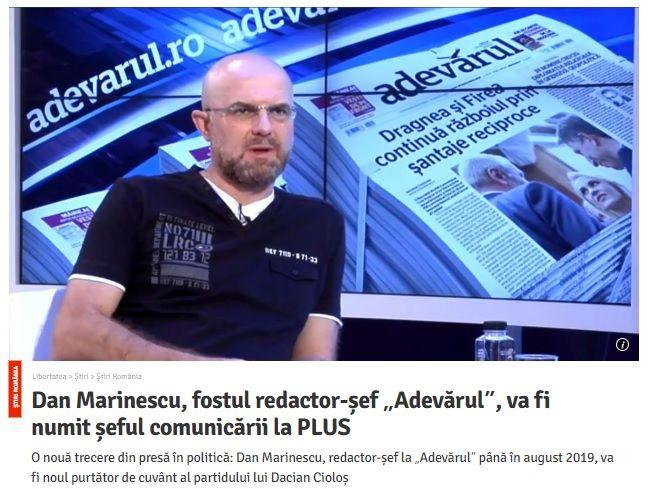Libertatea despre Dan Marinescu, Foto: Captura Libertatea.ro