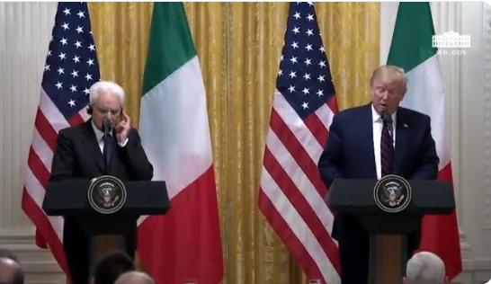 Trump si Mattarella, Foto: Captura video