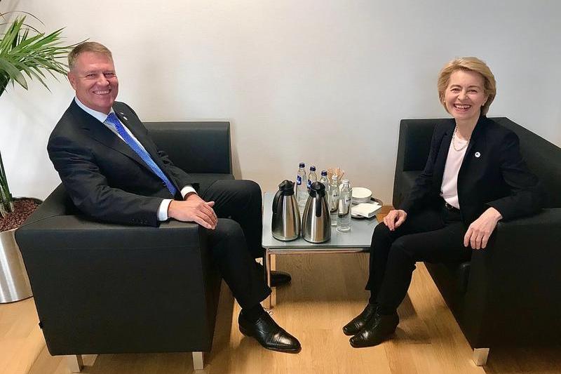 Ursula von der Leyen si Klaus Iohannis, Foto: Administratia Prezidentiala