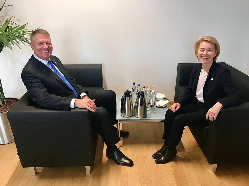 Ursula von der Leyen si Klaus Iohannis, Foto: Administratia Prezidentiala