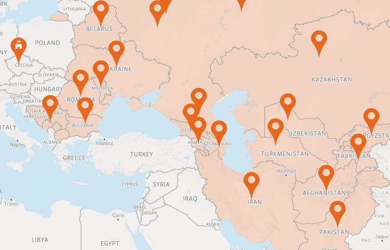 Harta Europa Libera, Foto: Captura Rferl.org