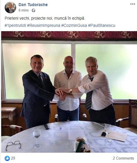 Postare Dan Tudorache - Gusa, Foto: Captura Facebook