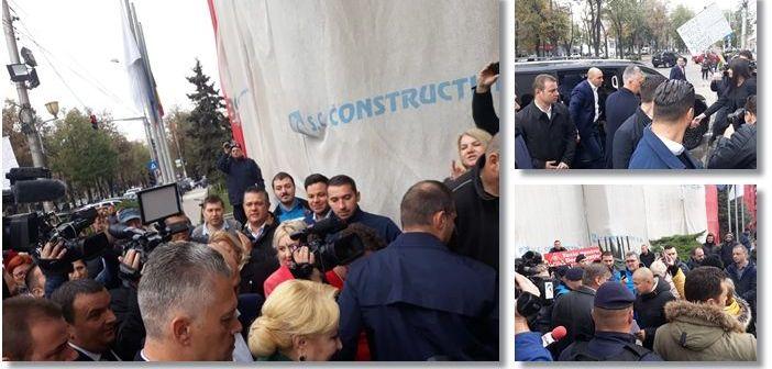 Dancila, asteptată de protestatari la Timisoara, Foto: Opinia Timisoarei