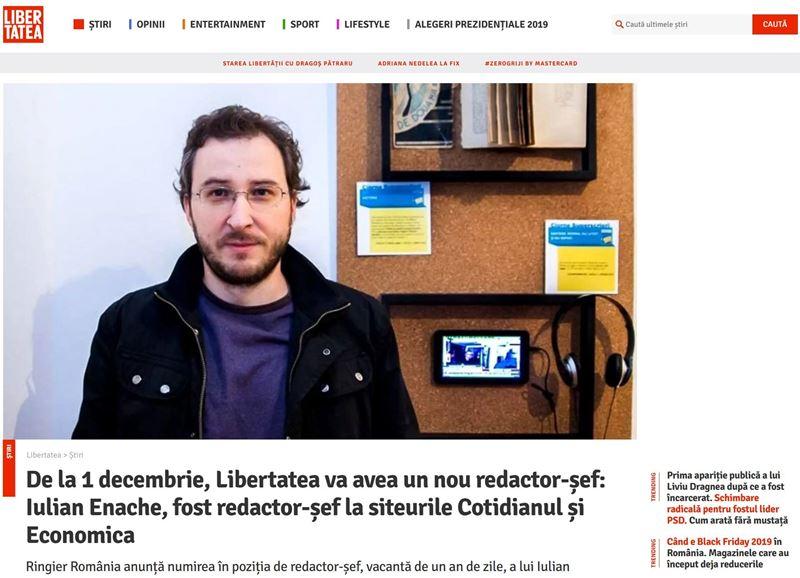 Iulian Enache - Libertatea, Foto: Captura Libertatea.ro