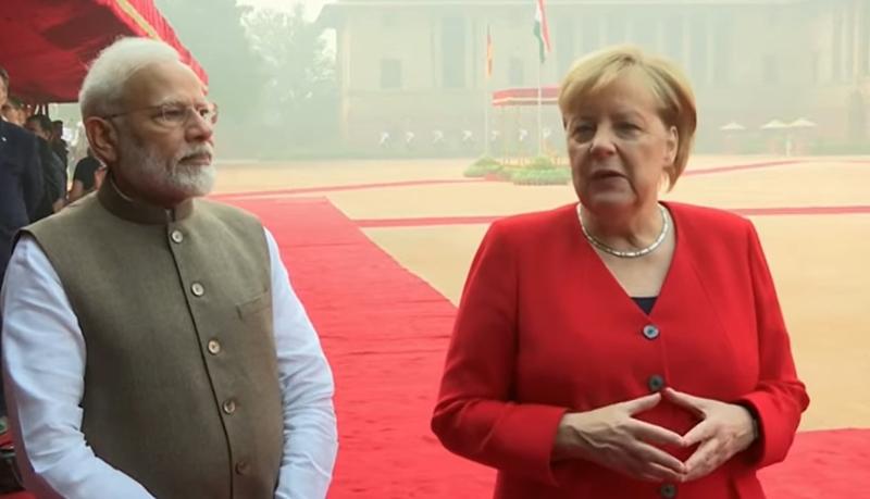 Merkel in India, Foto: Captura YouTube