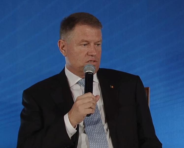 Klaus Iohannis la BCU, Foto: Captura Facebook
