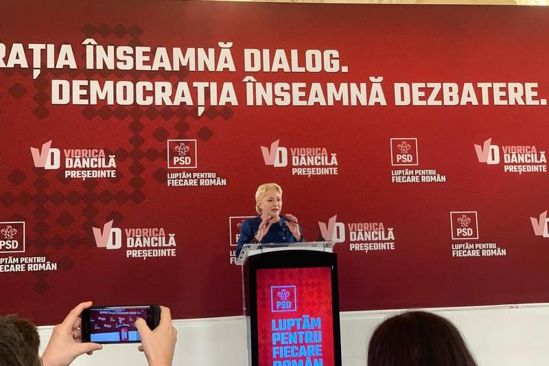 Viorica Dăncilă la dezbatare, Foto: Hotnews