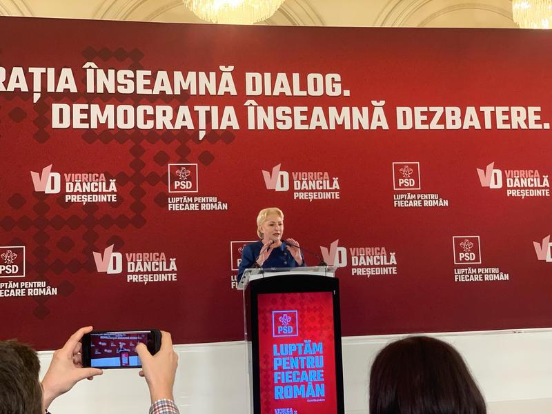 Viorica Dăncilă la dezbatare, Foto: Hotnews