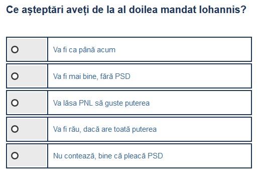 Sondaj - Al 2-lea mandat Iohannis, Foto: Hotnews