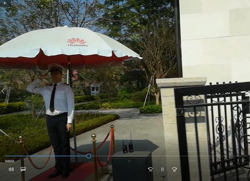 Salut militaresc la sediul Huawei din China, Foto: Hotnews