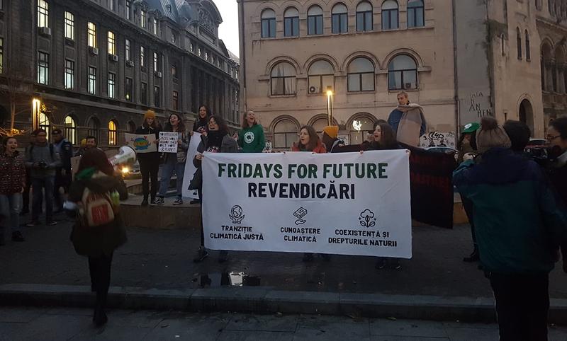 Elevii manifesteaza pentru actiune climatica, Foto: Facebook/ Fridays for Future Romania