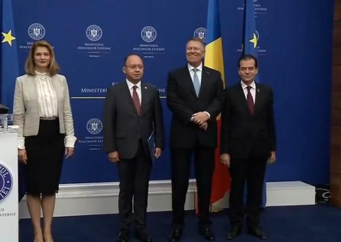 Iohannis, la Ministerul de Externe, Foto: Captura video