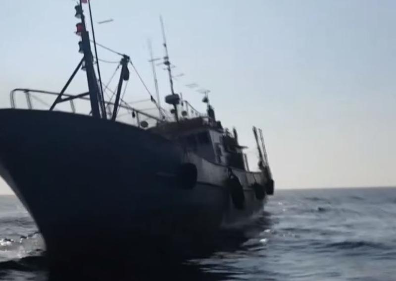 Nava de pescuit nord-coreeana, Foto: Captura YouTube