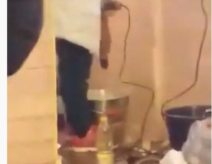 Aluat framantat cu bormasina, Foto: Captura YouTube