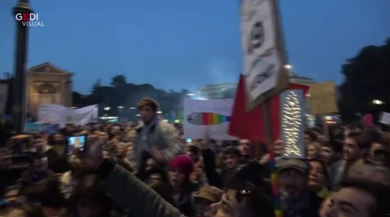 Protestul Sardinelor la Roma, Foto: Captura YouTube
