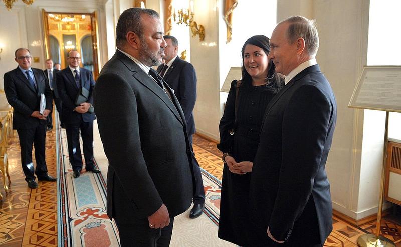 Regele Mohammed al VI-lea alaturi de Vladimir Putin, Foto: kremlin.ru