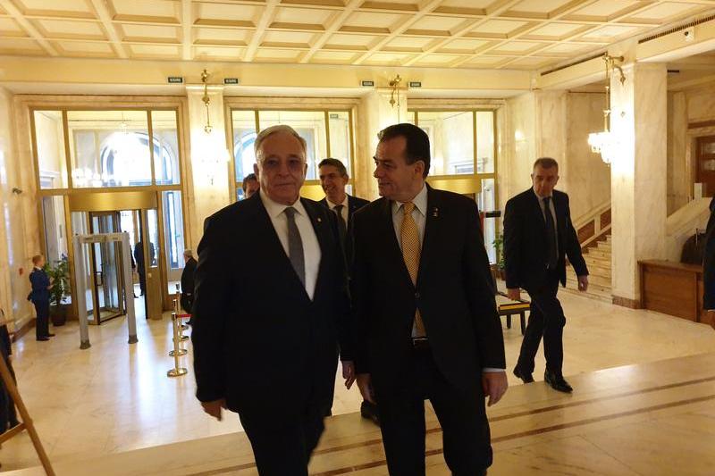 Mugur Isarescu si Ludovic Orban, Foto: Hotnews