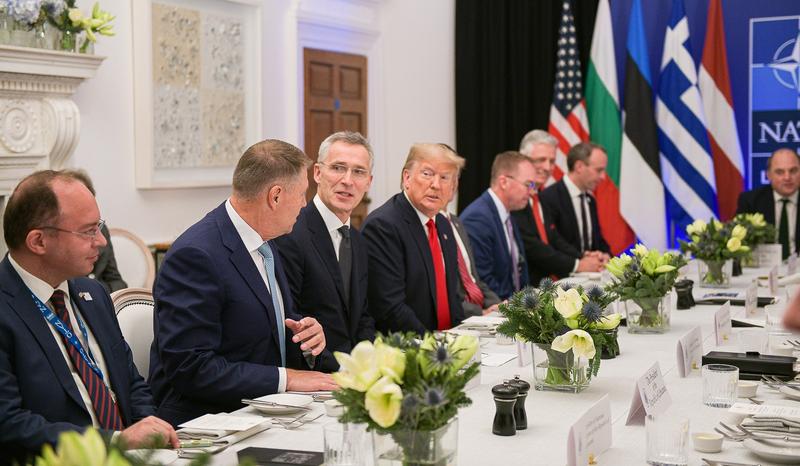 Klaus Iohannis si Donald Trump, la dineu, Foto: Administratia Prezidentiala