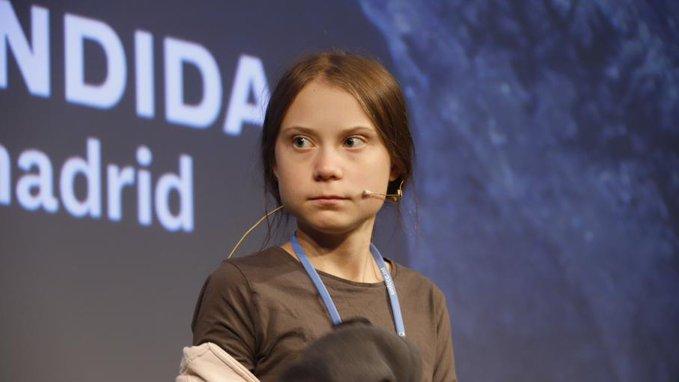 Greta Thunberg, la Madrid (sursa foto- twitter), Foto: Hotnews