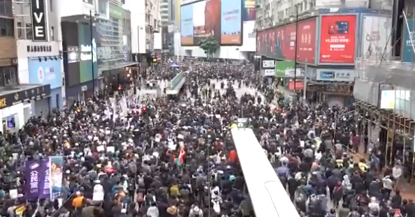 proteste la Hong Kong, Foto: Captura video