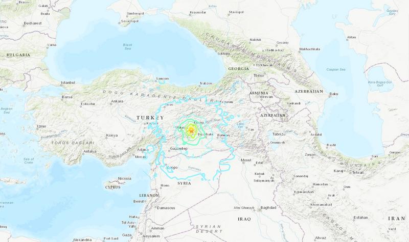 Cutremur in Turcia, Foto: earthquake.usgs.gov