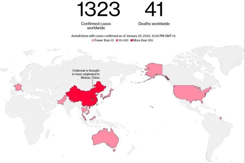 Raspandirea coronavirusului, Foto: bloomberg.com