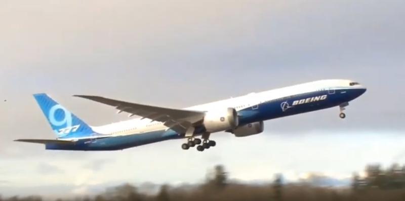 Boeing 777X, primul zbor, Foto: Captura YouTube