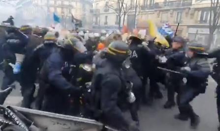 politisti Franta, Foto: Captura video