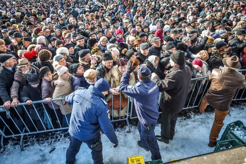 inghesuiala la Boboteaza, la Sibiu, Foto: Turnul Sfatului