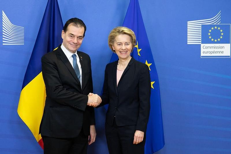 Ludovic Orban și Ursula von der Leyen, Foto: Guvernul Romaniei