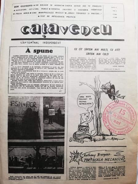 Cațavencu. Primul număr al săptămânalului satiric, Foto: Hotnews