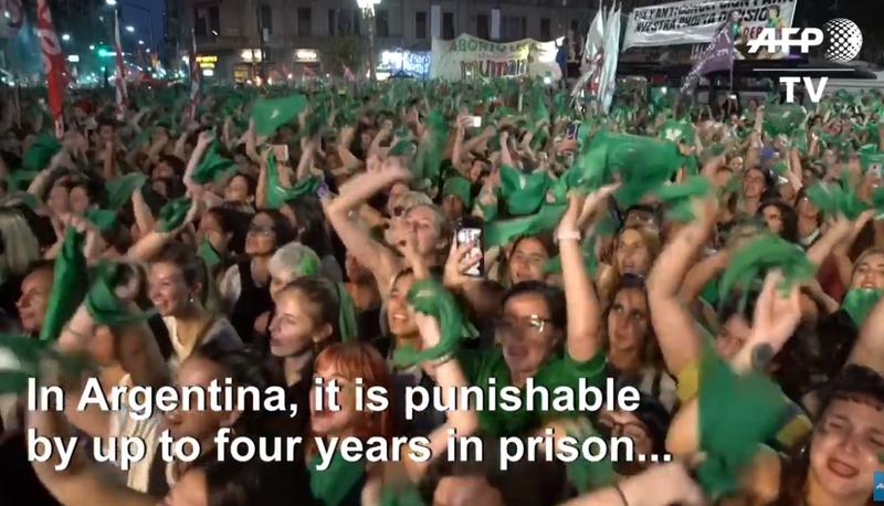 Protest femei Argentina, Foto: Captura YouTube