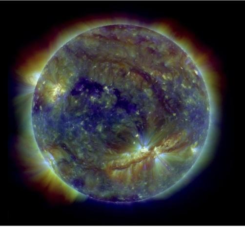 Pete solare, octombrie 2010, Foto: NASA