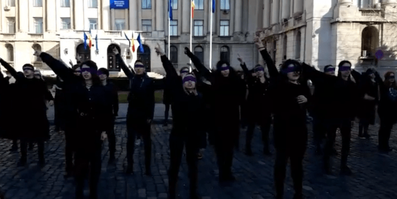 flashmob Violatorul esti tu, Foto: Captura video