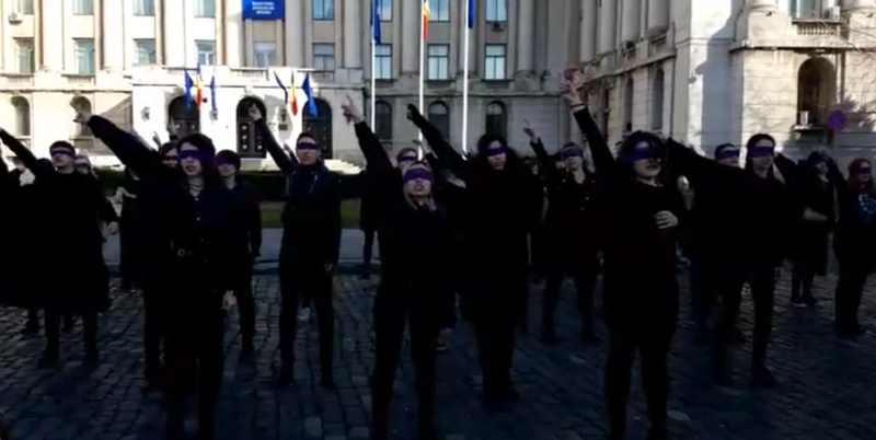 flashmob Violatorul esti tu, Foto: Captura video