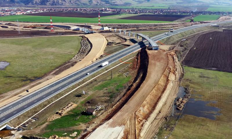 Nodul rutier de la Sebes intre Autostrazile A10 si A1 si DN1, Foto: Captura YouTube