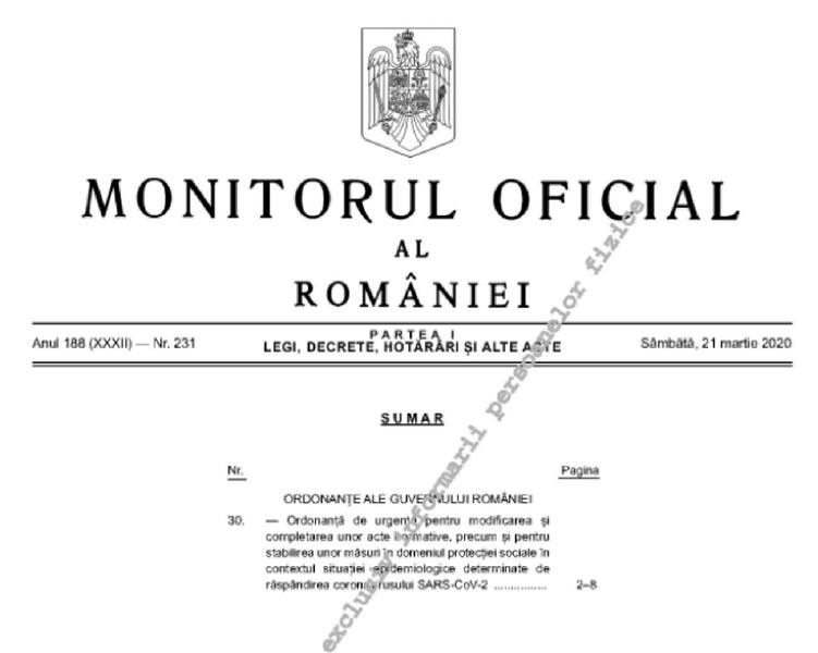 Somaj tehnic suportat de stat, Foto: monitoruloficial.ro