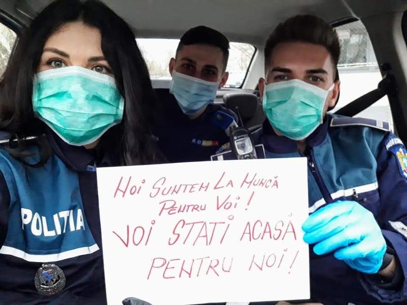 Politisti in contextul epidemiei de coronavirus, Foto: MAI