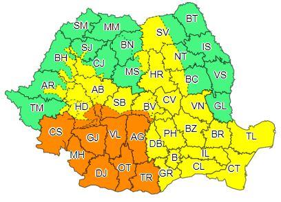 Cod portocaliu si cod galben, Foto: ANM