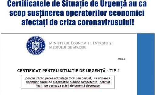 Certificat de urgenta, Foto: Ministerul Economiei