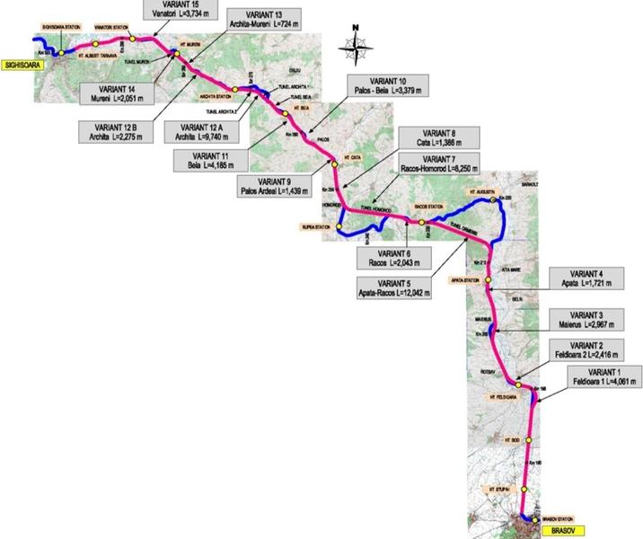 Traseul Brasov - Sighisoara, Foto: CFR Infrastructura